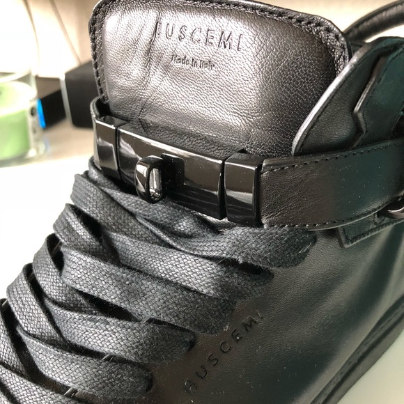 100mm Black Buscemi hi tops - Picture 8 of 8